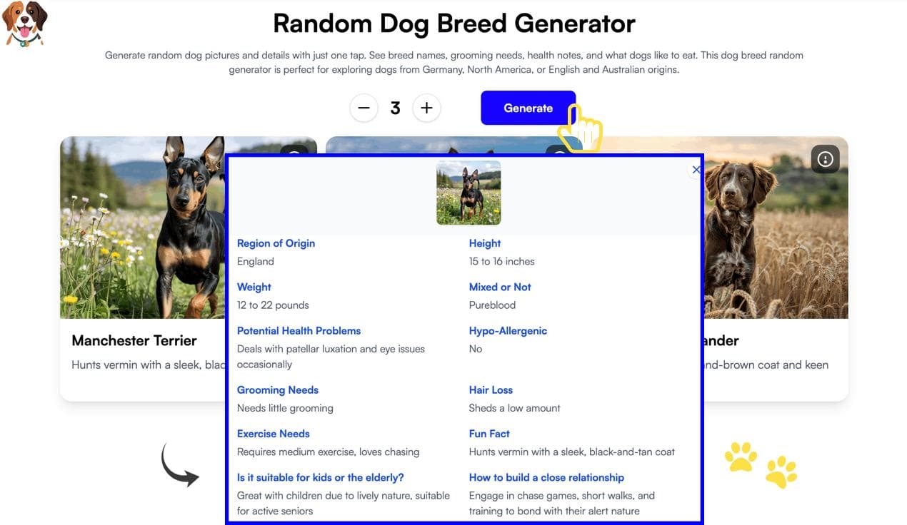 How to use Random Dog Breed Generator