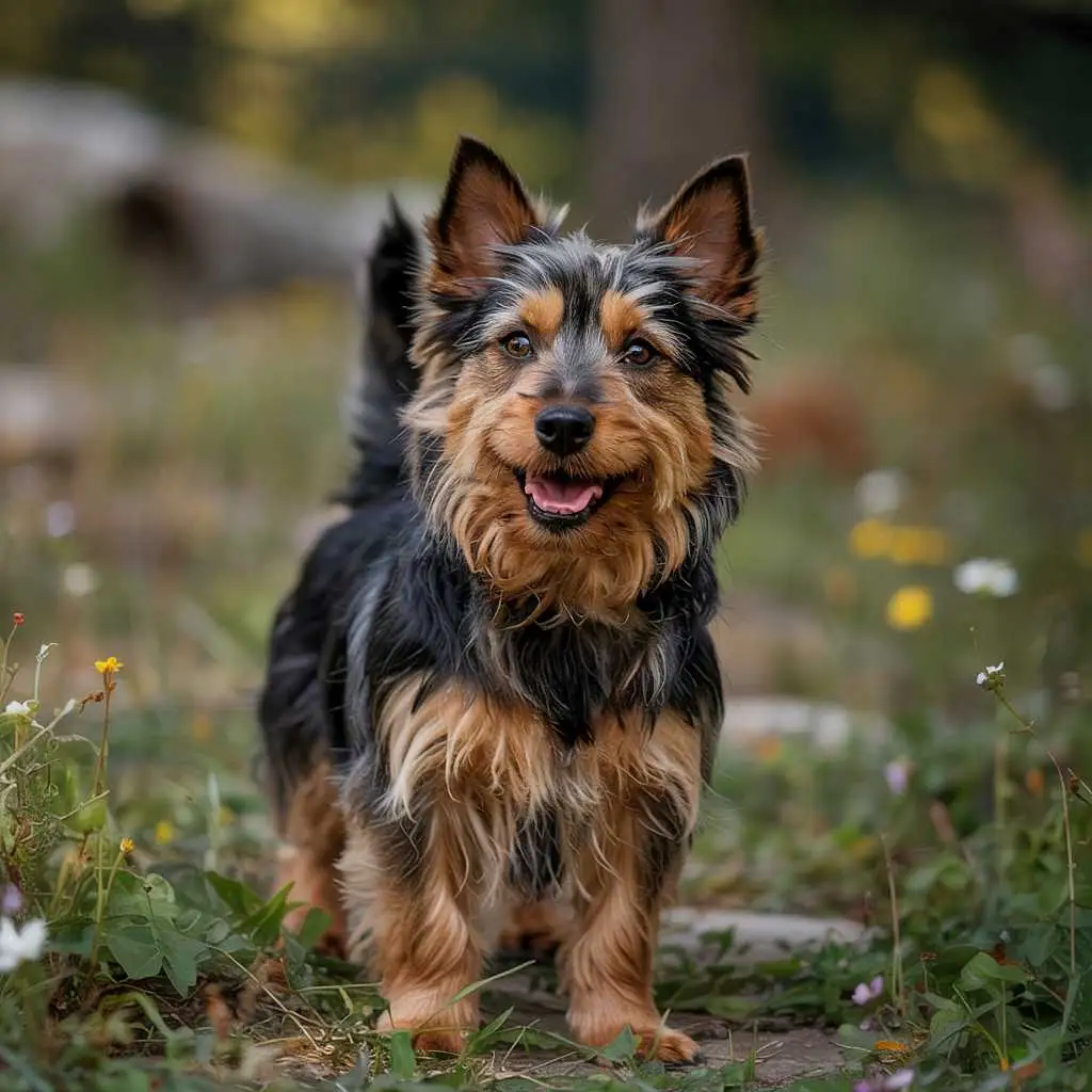 完璧な名前を得る準備ができた幸せな犬