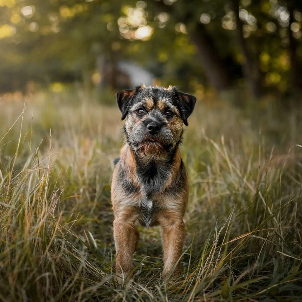 Active dog with high energy getting raw food nutrition